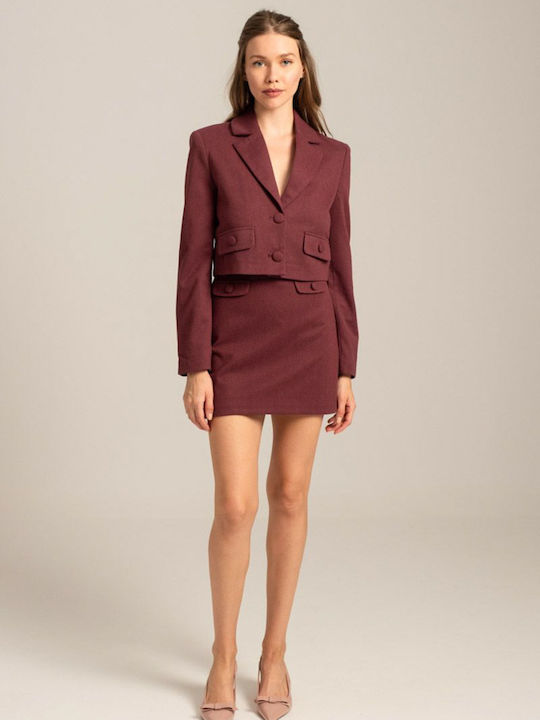 Mind Matter Women's Blazer BORDO