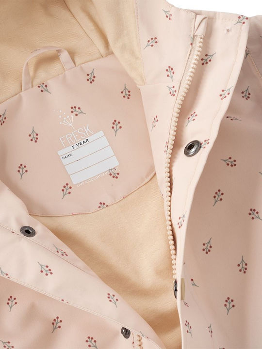 Waterproof Kids' Casual Jacket with Lining & Hood Berries