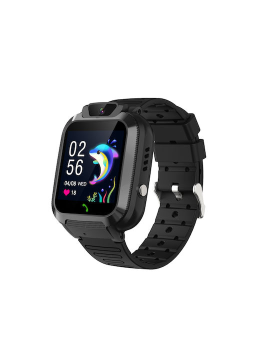 Kids Smartwatch with GPS and Rubber/Plastic Strap Black