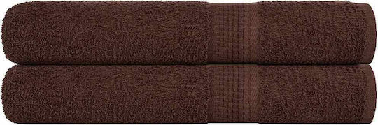 vidaXL Set 2 Hotel Pool and Beach Towels 200x80 cm Brown