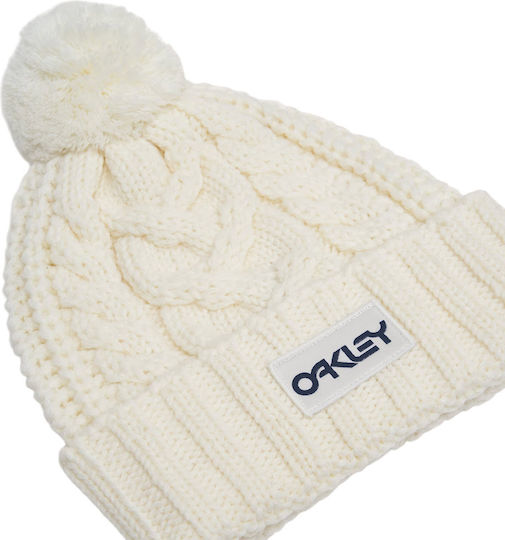 Harper Pom Pom Pom Beanie Frauen Beanie Gestrickt in Weiß Farbe