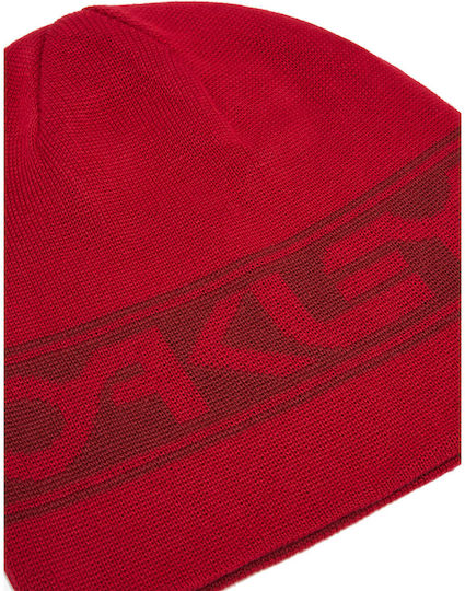 Tnp Reversible Beanie Unisex Reversibil Căciulă Tricotat în culoarea Roșu