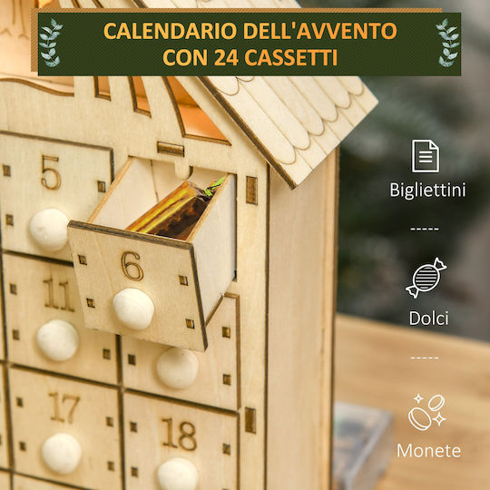 HomCom Adventskalender Holz