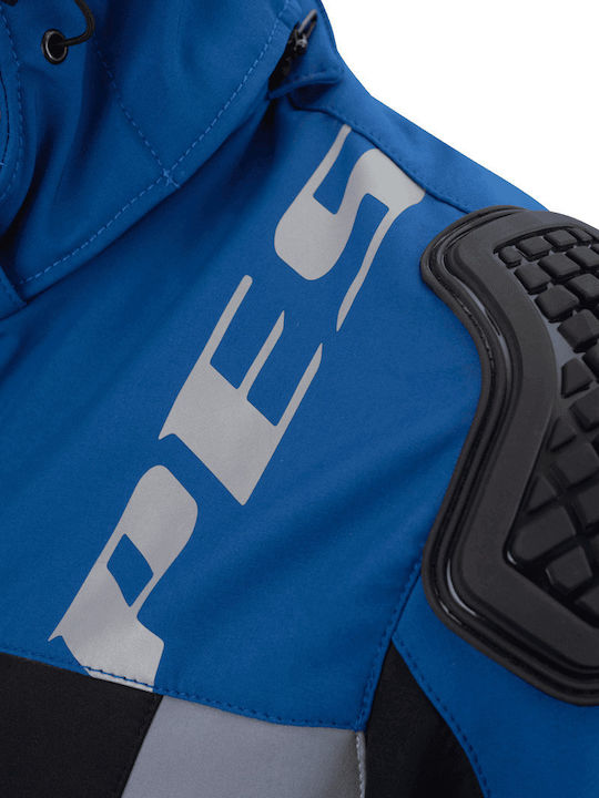 Ανδρικό Μπουφάν Μηχανής Softshell 4 Εποχών Αδιάβροχο Μαύρο