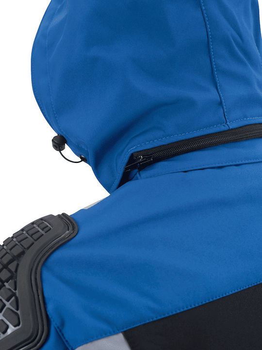 Ανδρικό Μπουφάν Μηχανής Softshell 4 Εποχών Αδιάβροχο Μαύρο