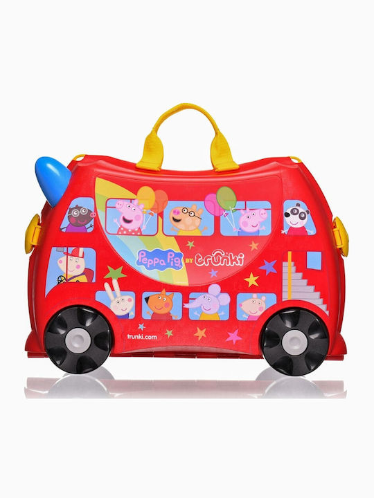 Trunki Peppa Pig Детска Куфара За Пътуване Кабинен Твърд Розова С 4 Колела Височина 31см