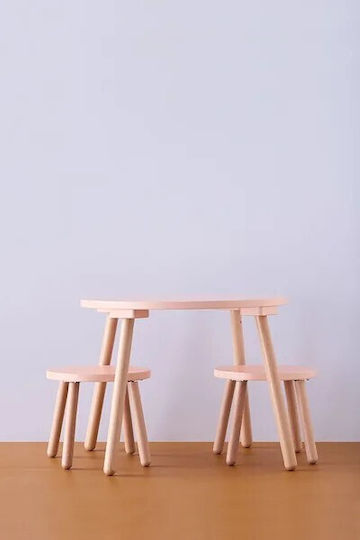 Комплект Детска Маса със Столове Оранжев Kids Concept