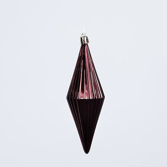 Hängendes Kugel Ornament Ornament Kunststoff Burgundisch Set 5Stück