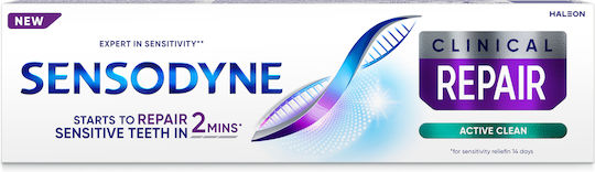 Sensodyne Clinical Repair Active Clean Toothpaste for Sensitive Teeth 75ml