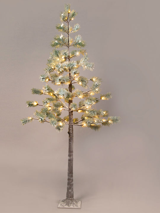 Aca Christmas Decorative Snowy Illuminated Tree Natural Appearance 240cm IP44 Green