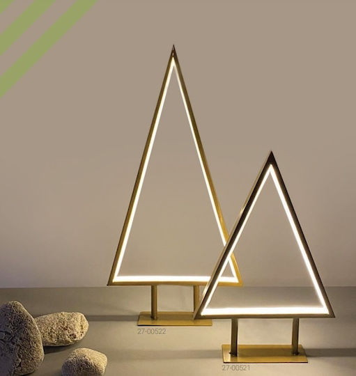 Beleuchteter Dreieckiger Weihnachtsbaum 40cm Gold