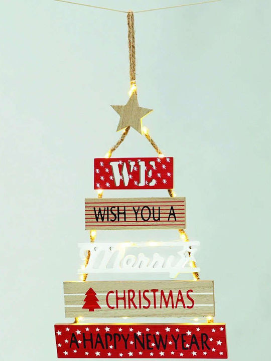 Aca Beleuchtet Weihnachtliche Holz Figur Unterschrift Länge 4cm