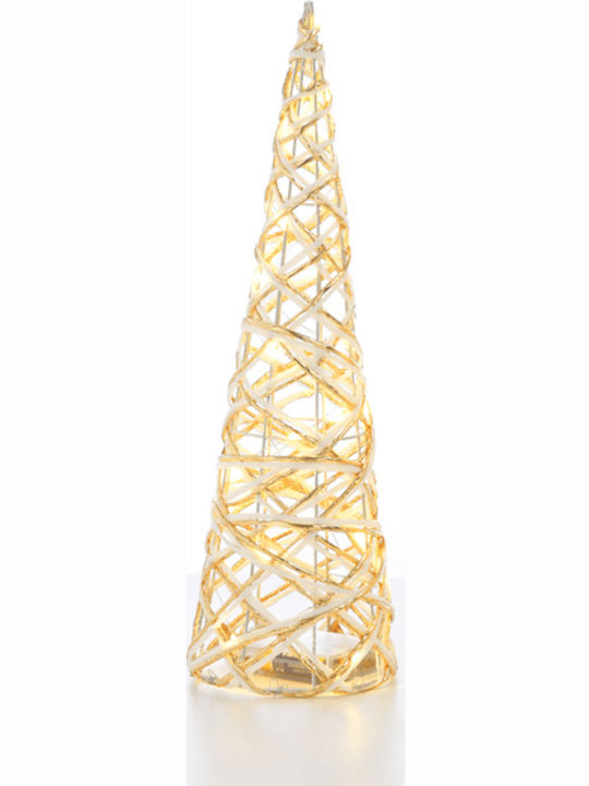 Aca Christmas Decorative Illuminated Tree Cone 60cm Battery White