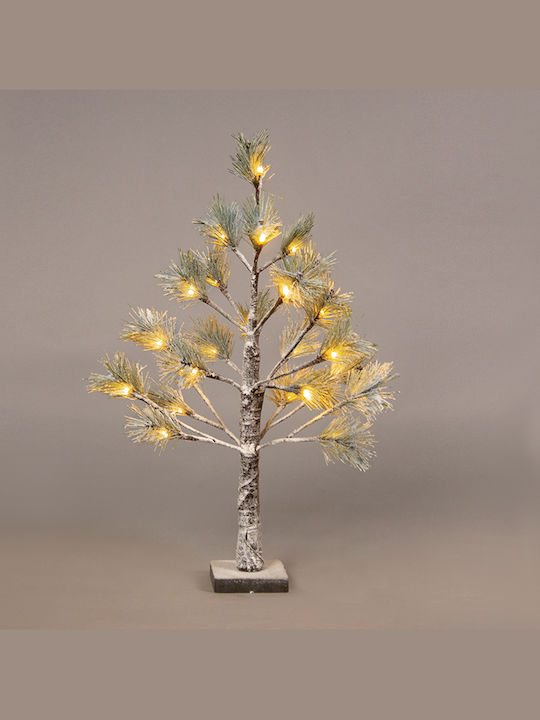 Aca Christmas Decorative Snowy Illuminated Tree Natural Appearance 60cm IP44 White