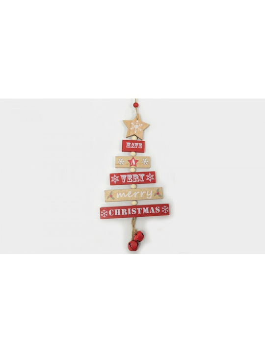 Decorațiune de Crăciun Lemn Braduleț 36cm. Bej