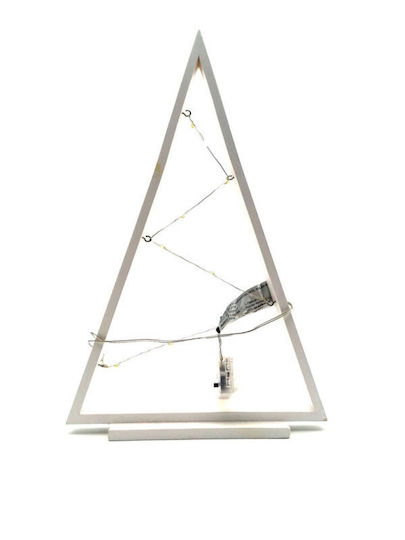 Weihnachtsdekoration Baum Dreieckig 35cm Batterie Weiß