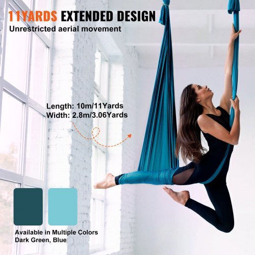 Vevor Yoga Hammock Set 11 Meters Green Dck10x28mmlczsf51v0