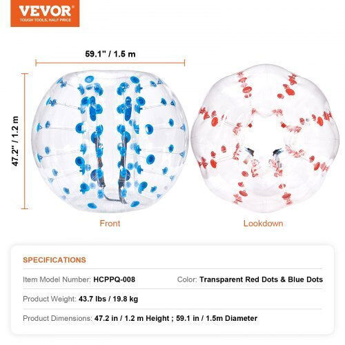 Vevor Φουσκωτές Μπάλες Σύγκρουσης 2-pack 1.5m Εφήβους & Ενήλικες Crkcqppqzj5ynz1k7v0
