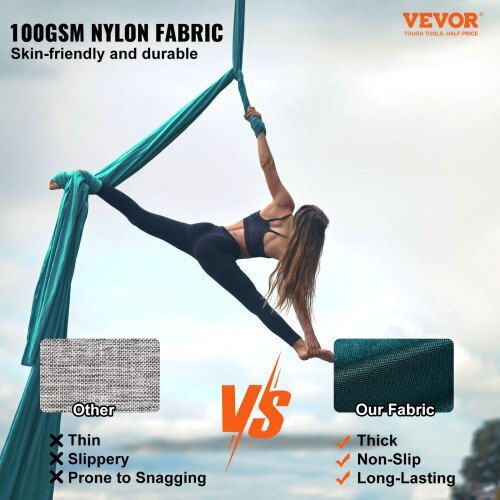 Vevor Yoga Hammock Set 11 Meters Green Dck10x28mmlczsf51v0