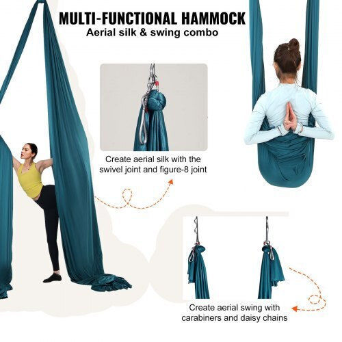 Vevor Yoga Hammock Set 11 Meters Green Dck10x28mmlczsf51v0