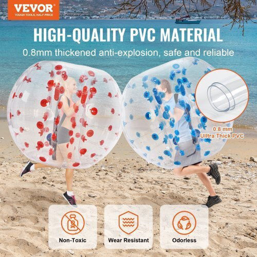Vevor Φουσκωτές Μπάλες Σύγκρουσης 2-pack 1.5m Εφήβους & Ενήλικες Crkcqppqzj5ynz1k7v0