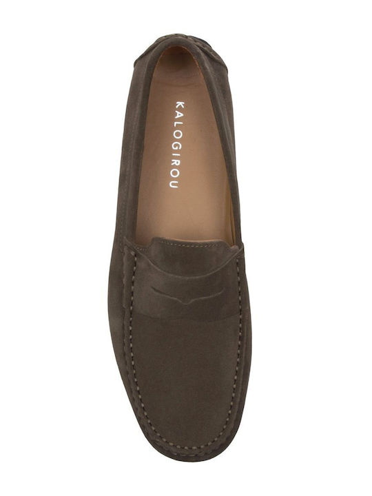 Suede Ανδρικά Loafers σε Πράσινο Χρώμα
