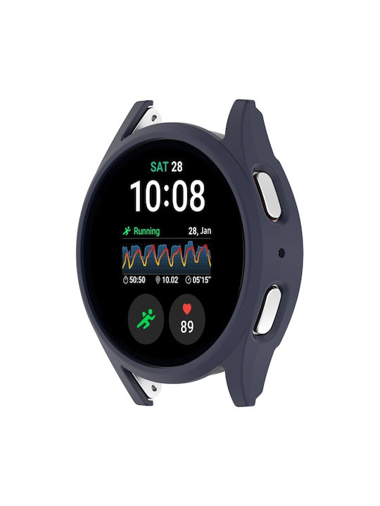 Тъмносин защитен калъф за компютърен часовник Samsung Galaxy Watch 7 44mm с половин покритие