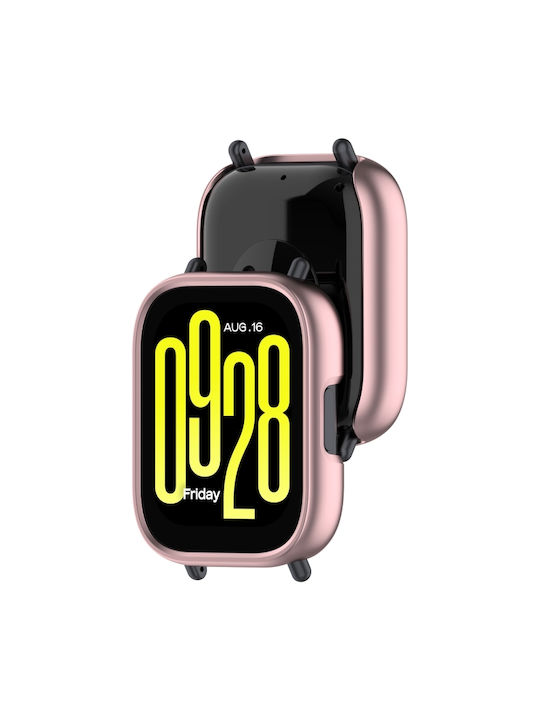 Redmi Watch 5 Active Halb-Abdeckung PC Hohles Schutzgehäuse Roségold