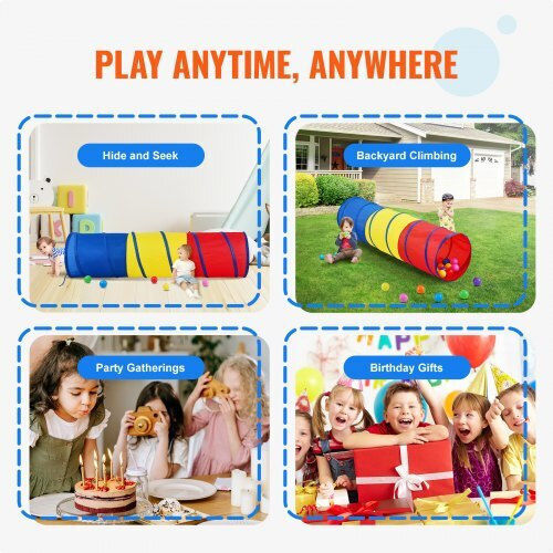 Vevor Kids Play Tunnel Multicolour