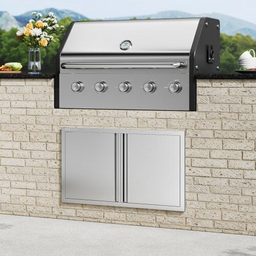 BBQ Door Vevor 914x534mm Stainless Steel Double Outdoor Kitchen Smabscjmys36j2tr1v0