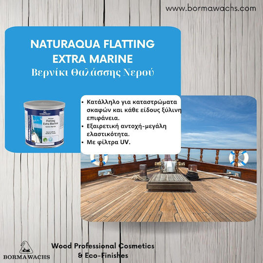 Borma Wachs Naturaqua Flatting Extra Marine Wasser Farblos Glanz 375ml