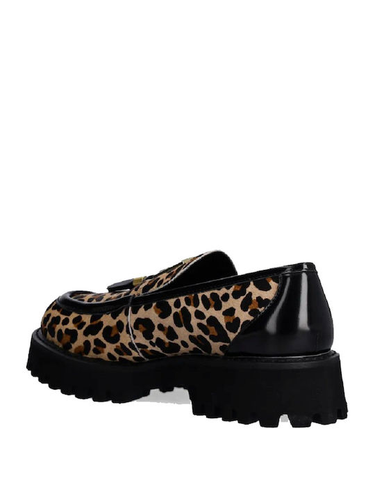 Gillian Δερμάτινα Γυναικεία Loafers σε Καφέ Χρώμα