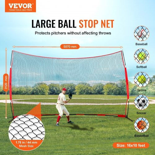 Vevor 16x10 Ft Portable Sports Protective Net with Carrying Bag