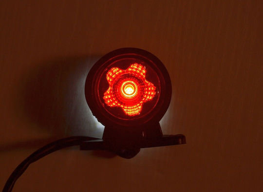 Side Marker Light 2 SMD LED Clear Omega Type White-Red 24V
