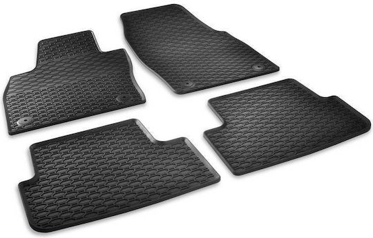 Rubber Mats Geyer & Hosaja Volkswagen Polo Seat Ibiza Seat Arona Crossover 2017+ Audi A1 Skoda Fabia Volkswagen T-cross 2018+ Taigo 2020+ 4 Pieces Black 889/4c