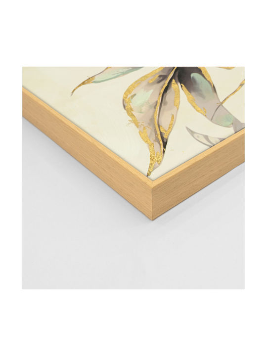 HomeMarkt Tropische Blätter Gemälde auf Leinwand 102x72cm