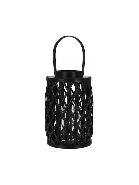 Koopman Glass Lantern Black 19x19x32cm