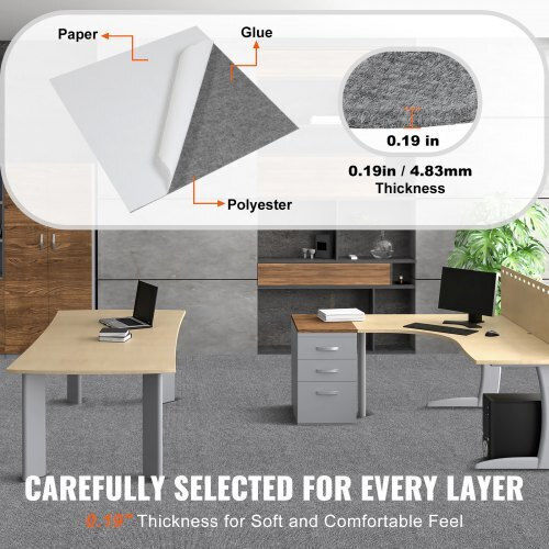Vevor Teppichfliesen-Aufkleber 24"x24" 9 Stück Hellgrau Zzfkdt2424ycak994v0