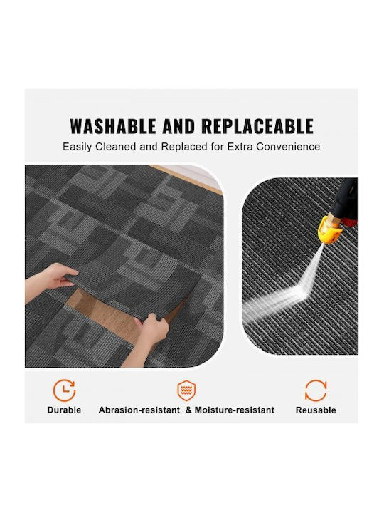 Vevor Carpet Tiles 24"x24" Built-in Backing Easy Installation 24 Tiles Mixed Gray Kcxfkdt2424yhlixbv0
