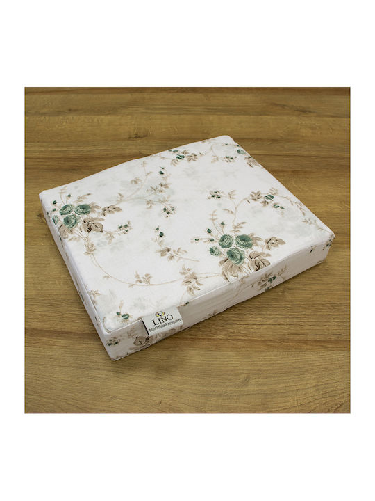 Lino Home Sheet Sets Queen 240x260cm. Rosalie Green 4pcs