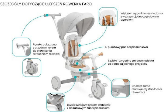 Caretero Faro Μετατρεπόμενο με Χειρολαβή Γονέα 3 σε 1 Γαλάζιο