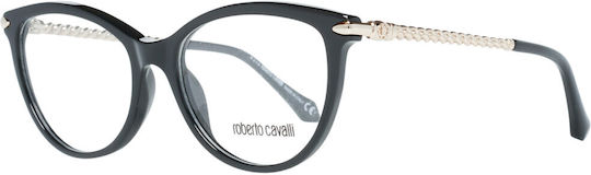 Roberto Cavalli Γυναικείος Κοκκάλινος Σκελετός Γυαλιών Cat Eye Μαύρος 5045-001