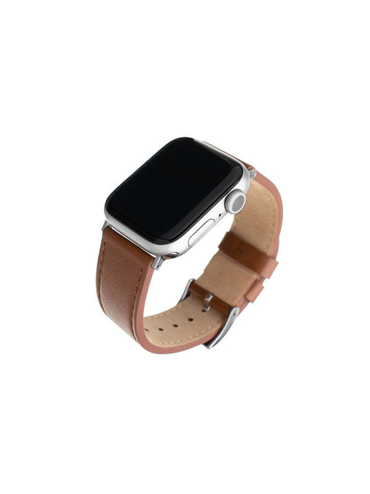 Leather Fixed Strap Apple Watch 42 44 45 Ultra 49 Mm Brown