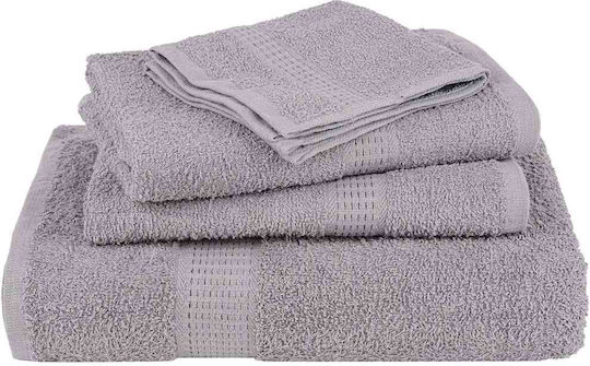 vidaXL Bath Towel 100x200cm Gray 2 Pieces Weight 360gsm