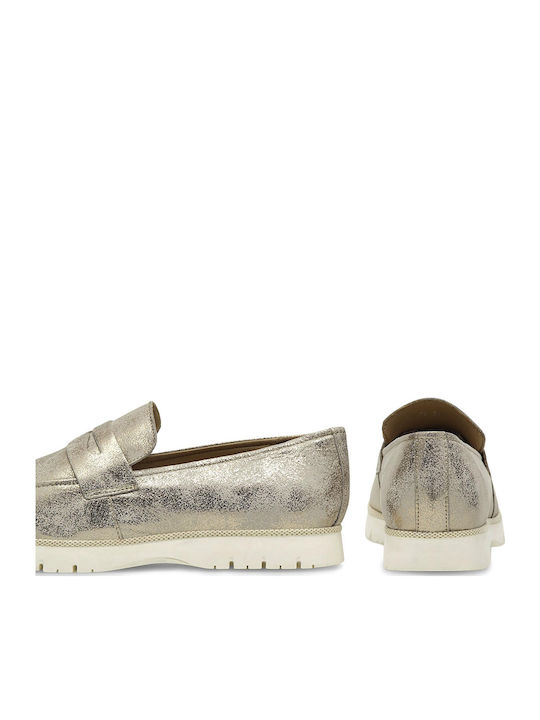 Damen Mokassins in Gold Farbe