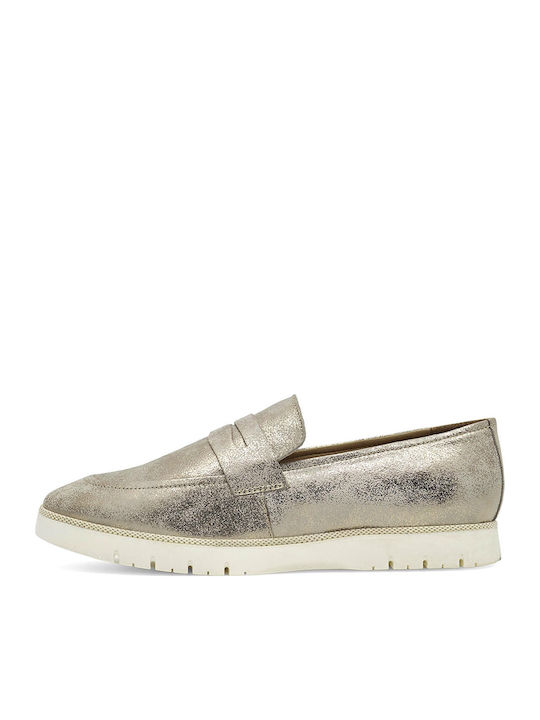 Damen Mokassins in Gold Farbe