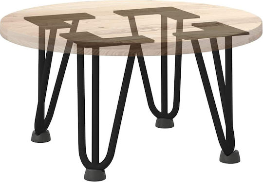Hairpin Table Legs 4 Pieces Black 20 Cm Solid Steel Black 20 Cm
