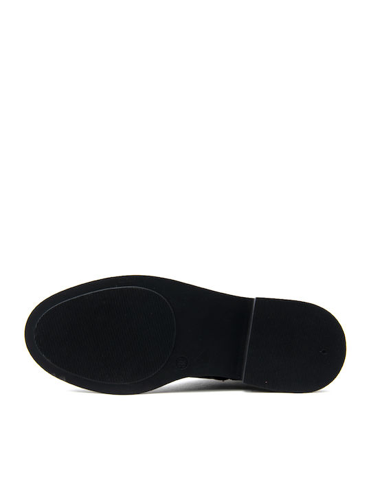 Stiefeletten Damen aus Lackleder Schwarz