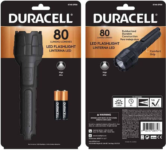 Duracell Lanternă LED IPX4 cu Luminozitate Maximă 80lm