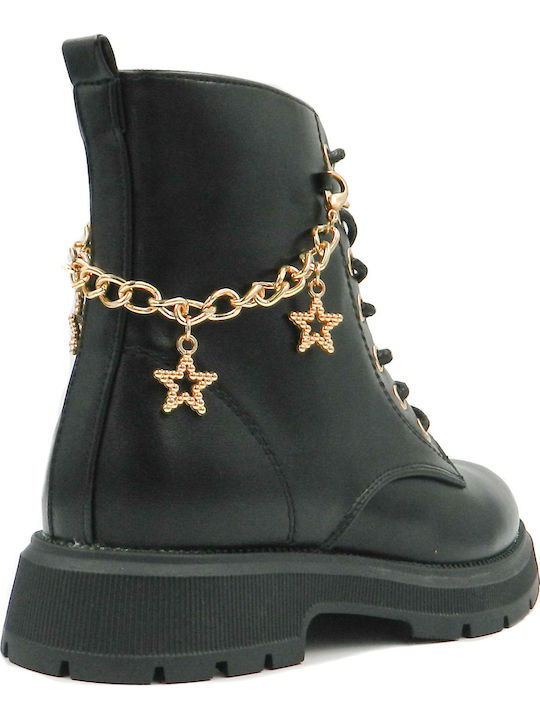 Kinderstiefel mit Reißverschluss Schwarz